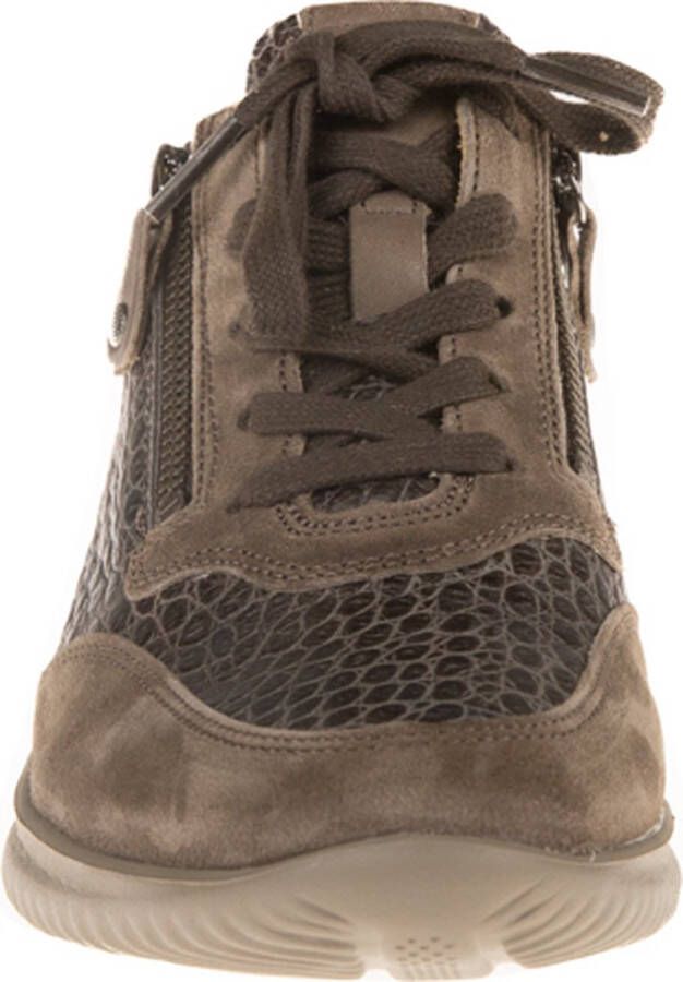 Hartjes 162.1141 34 35.38 Taupe combi sneaker met rits wijdte G ½ - Foto 4