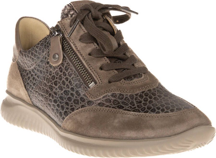 Hartjes 162.1141 34 35.38 Taupe combi sneaker met rits wijdte G ½ - Foto 3