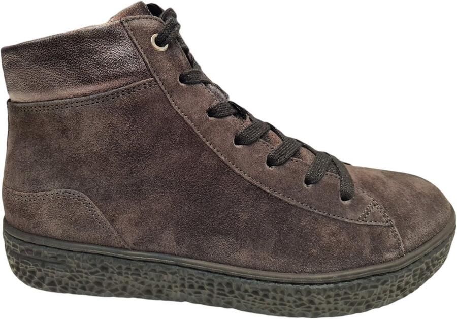 HARTJES Hoge Sneakers Dames Combi Mid H Sneaker Suède Bruin