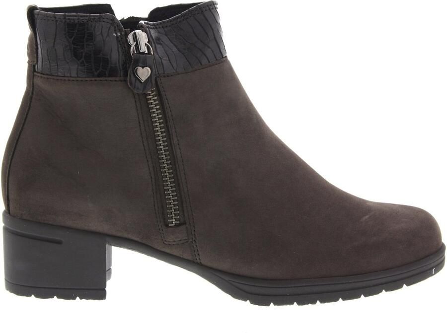 Hartjes 172.0247 24 41.77 Veterschoenen Grijs Nubuck Dames Breedtemaat H Grijs