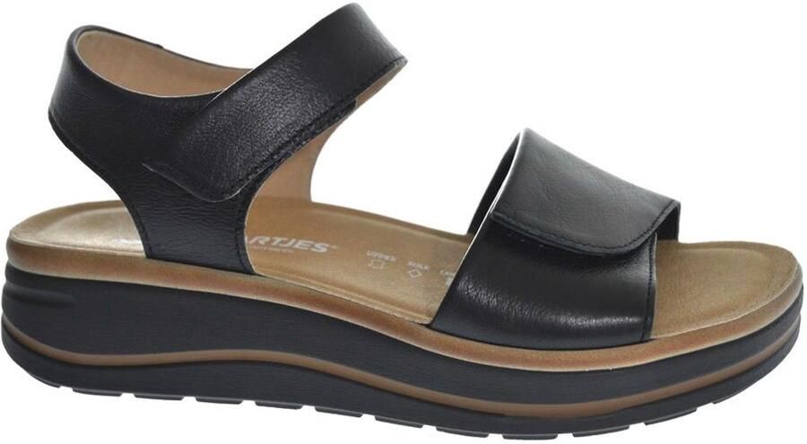 Hartjes Dames Sandalen Breedtemaat H leer Zwart - Foto 1