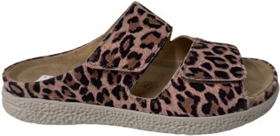 Hartjes 122.1220.46.00 slipper met panterprint