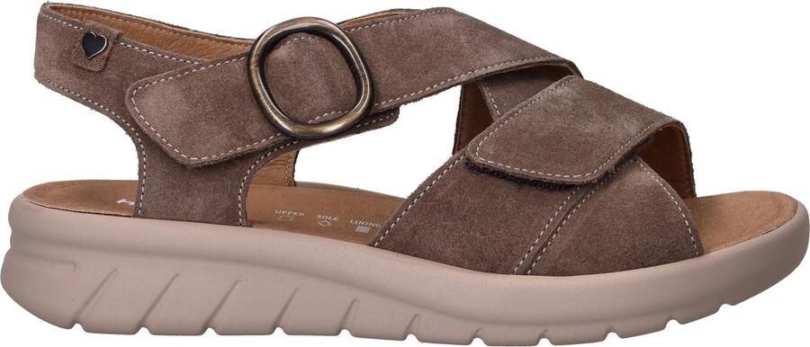 Hartjes 132.1802 30 41.00 K Sandalen Grijs Suede Dames Breedtemaat K Grijs - Foto 2