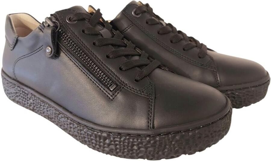 Hartjes Sneaker 162.1402 99 01.00 Zwart Zacht Glad Leer Wijdte H - Foto 2