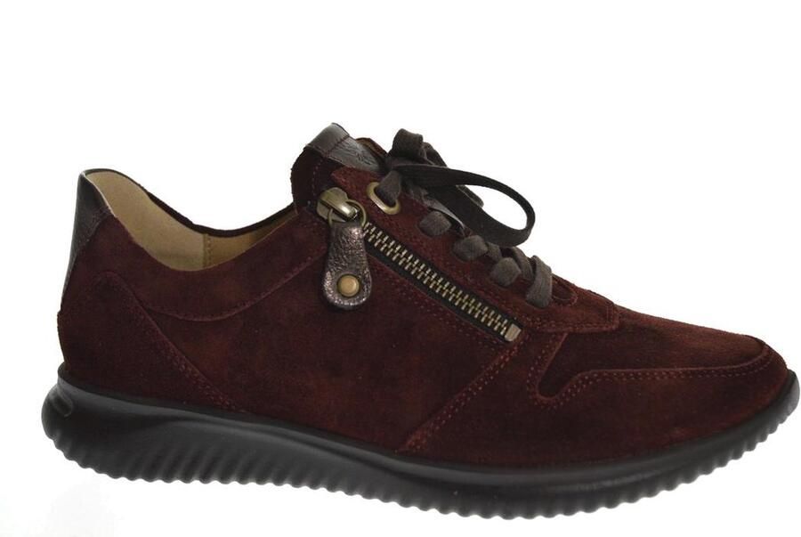 Hartjes Vrouwen Suède Lage sneakers Damesschoenen 112862 Roodbruin - Foto 5