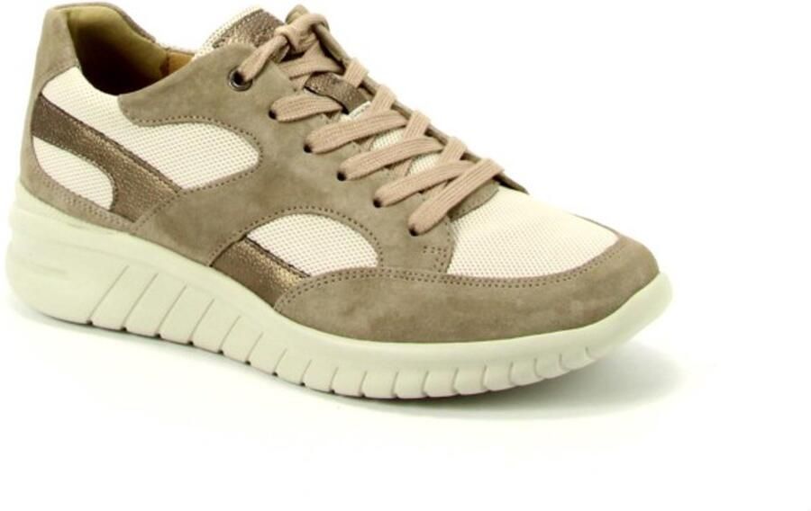 HARTJES Lage Sneakers Dames Wave Maat: 42 5 Materiaal: Leer Kleur: Taupe - Foto 2