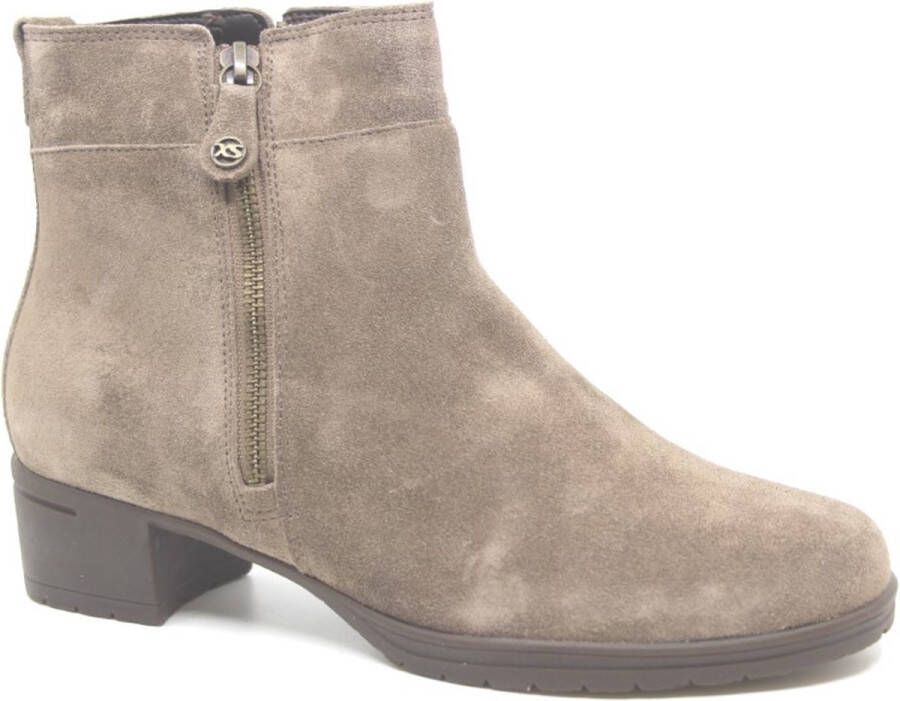 HARTJES Enkelboots Dames H Rits Booty Maat: 43 Materiaal: Suède Kleur: Taupe