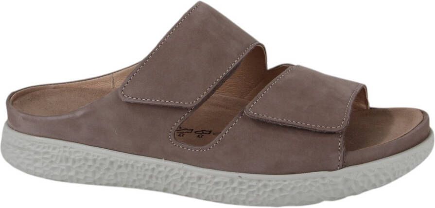 Hartjes 122.1221 30 35.00 Taupe slipper met uitneembaar voetbed wijdte H