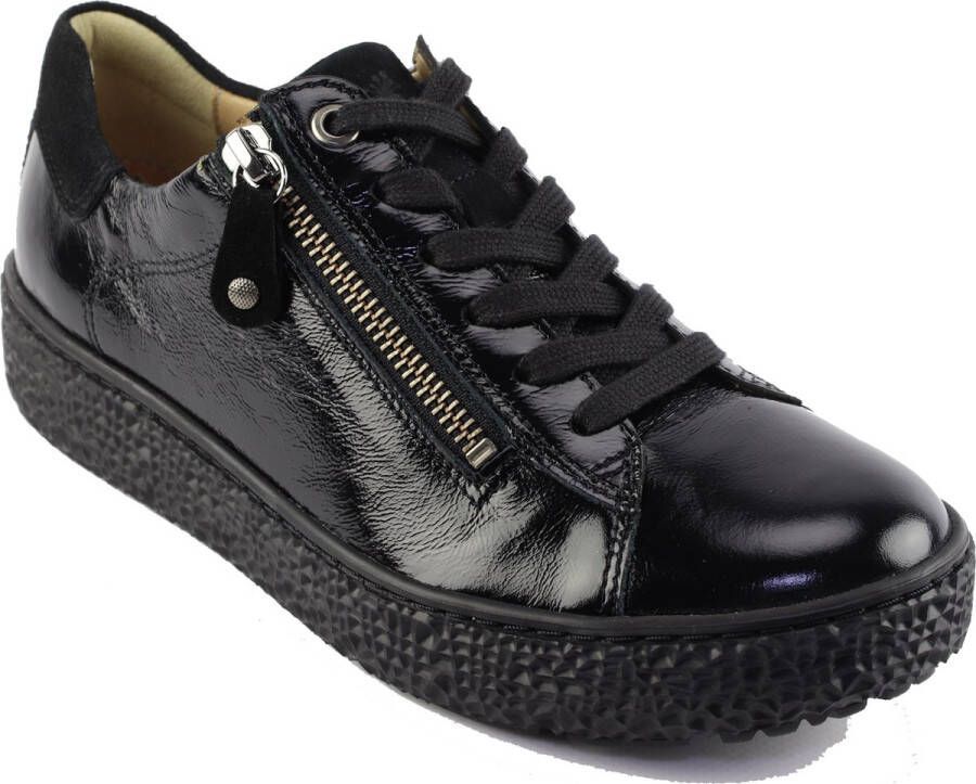HARTJES Lage Sneakers Dames 162.1401 Lak Maat: 42 5 Materiaal: Leer Kleur: Zwart