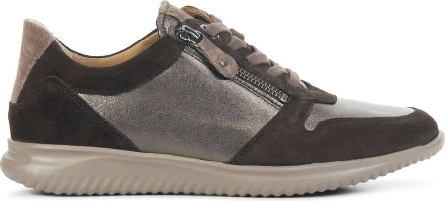 HARTJES Lage Sneakers Dames 162.1128 Maat: 37 Materiaal: Suède Kleur: Taupe