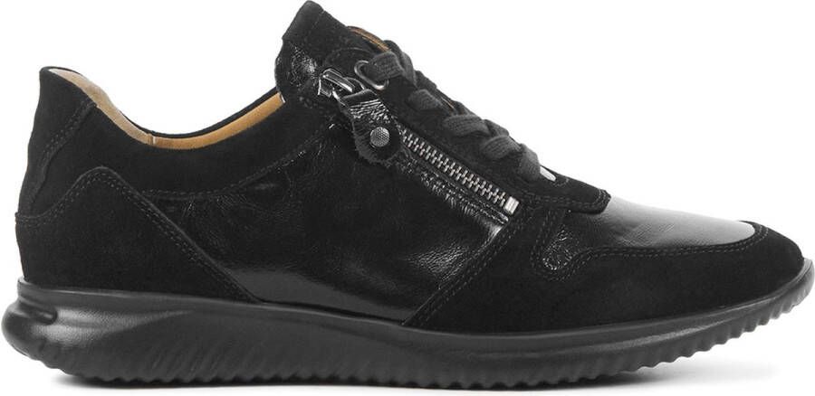 HARTJES Lage Sneakers Dames 162.1128 Maat: 36 Materiaal: Leer Kleur: Zwart