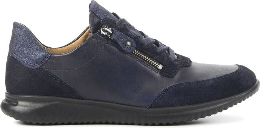 HARTJES Lage Sneakers Dames 162.1141 Maat: 42 5 Materiaal: Leer Kleur: Blauw