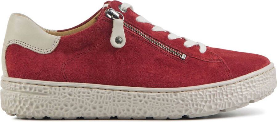 Hartjes Sneakers Dames Lage sneakers Damesschoenen Suède 1621401 Rood combi