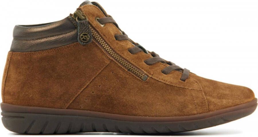 Hartjes Sneakers Dames Hoge sneakers Damesschoenen Suède 1720835 Cognac - Foto 2