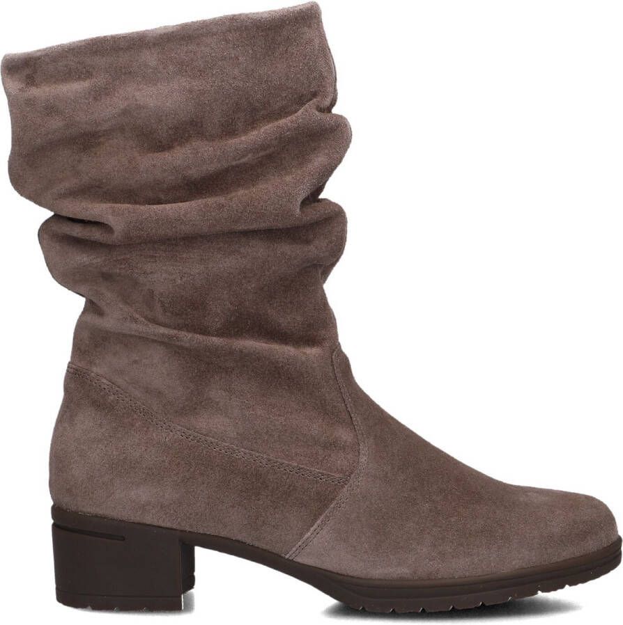 HARTJES Enkellaarsjes Dames Sue D Laars Maat: 42 5 Materiaal: Suède Kleur: Taupe