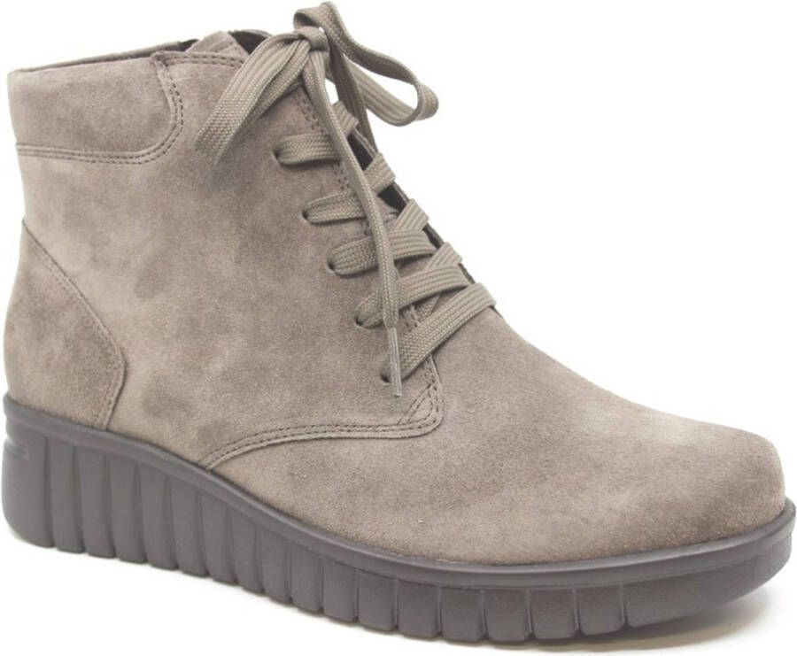 Hartjes 172.2202 30~~~~~~~~~~~~~~~~~~~ Hoge sneakersVeterlaarzenDames veterschoenenDames sneakersHalf-hoge schoenen Taupe
