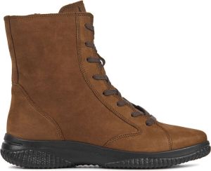 Hartjes Veterboots Dames Laarzen Damesschoenen Nubuck 172.1804 Bruin