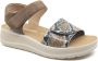 Hartjes WOOGIE 132.2002 43 77.74 Bruin combi sandaal wijdte H - Thumbnail 1