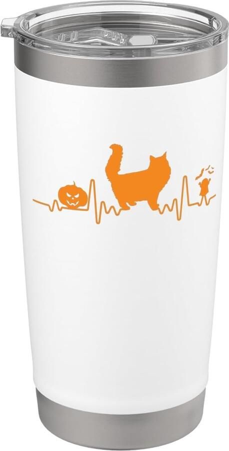 Hartkloppingen van een kattenliefhebber Halloween Kostuum Thermobeker