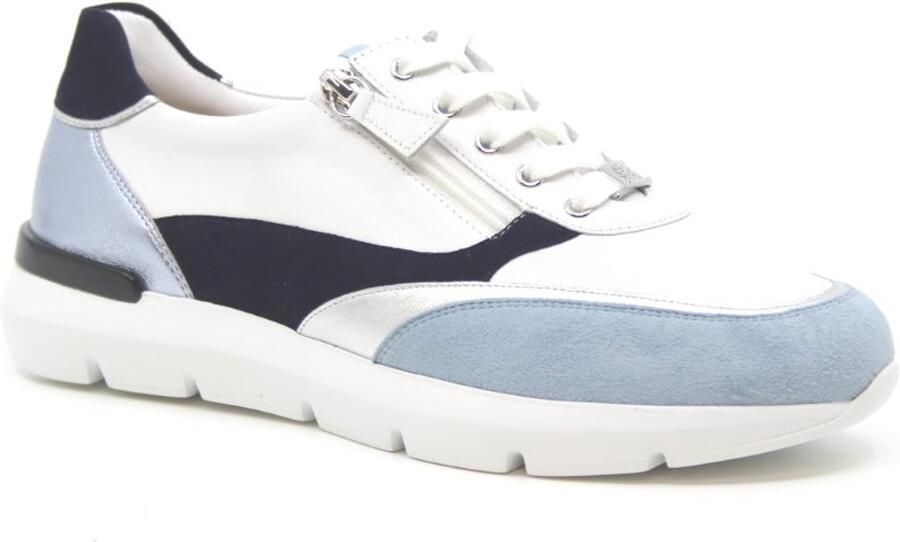 HASSIA Lage Sneakers Dames Bordeaux Maat: 39 Materiaal: Leer Kleur: Wit