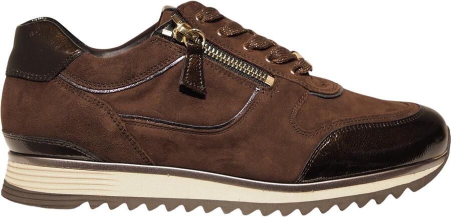 Hassi-A Hassia bruine leren dames sneakers