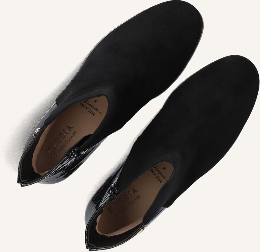 HASSIA Enkellaarsjes Dames Milano Maat: 42 5 Materiaal: Suède Kleur: Zwart - Foto 3