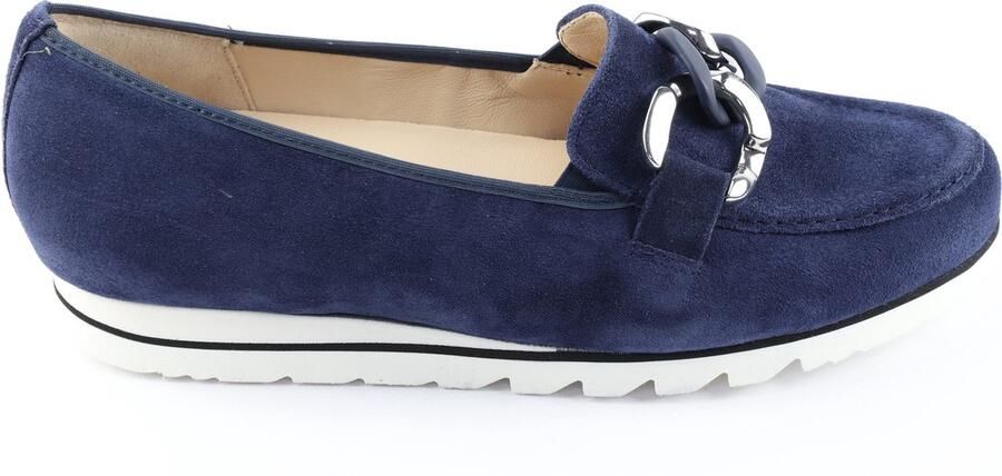 Hassi-A Hassia Pisa 301548 Instappers blauw nubuck suede