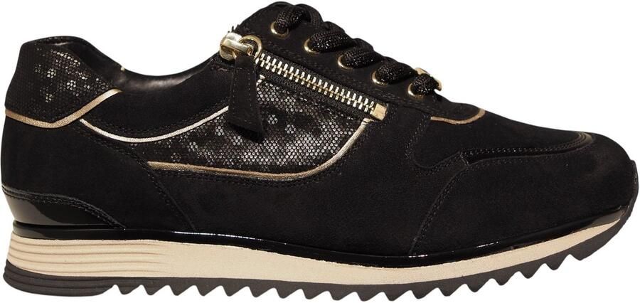 Hassi-A Hassia zwarte suède dames sneakers