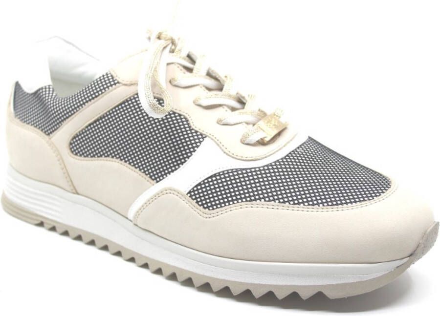 Hassi-A Hassia 5-302066-1301 Beige combi sneaker wijdte H - Schoenen.nl