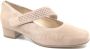 Hassi-A Hassia 7-302454-2300 Zand kleurige suède geklede bandschoenen pumps wijdte K - Thumbnail 1