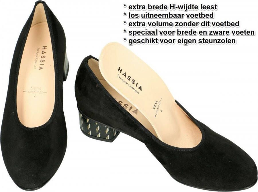 Hassi-A Hassia -Dames zwart pumps & hakschoenen