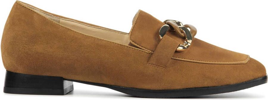 Hassi-A Hassia Instappers Dames Instapschoenen Damesschoenen Suède 300846 sue Cognac +