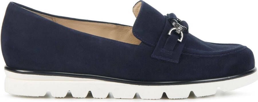 Hassi-A Hassia Instappers Dames Instapschoenen Damesschoenen Suède 301552 Pisa Blauw + - Foto 3