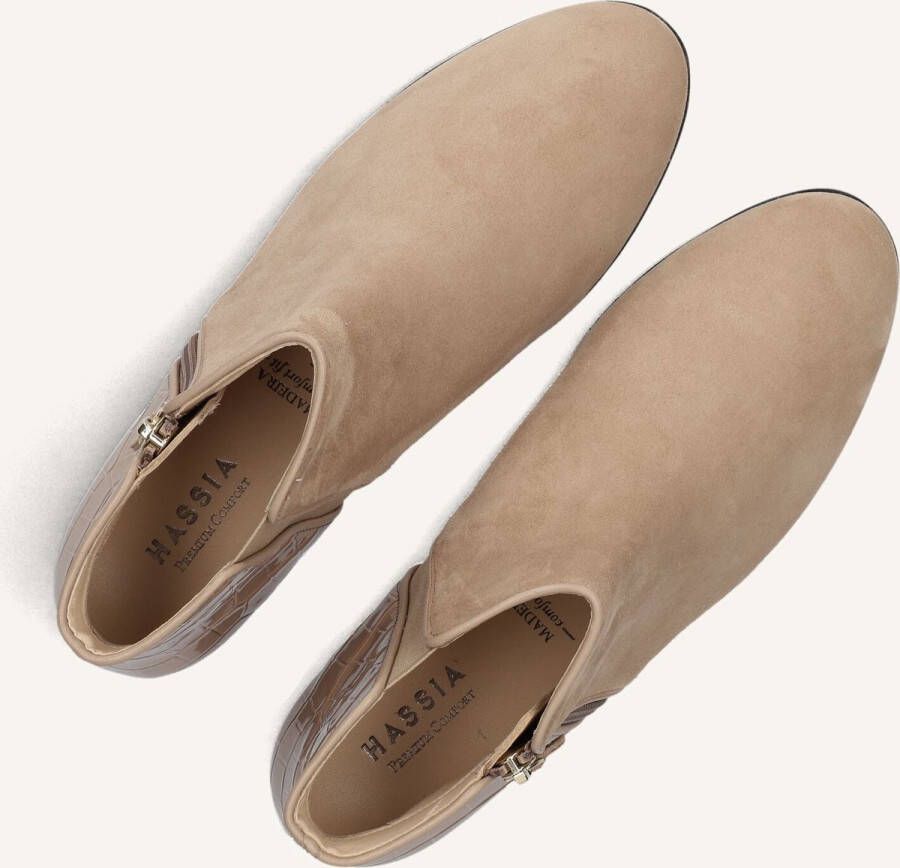 Hassi-A Hassia Madeira Enkellaarsjes Enkelboots met rits Dames Beige