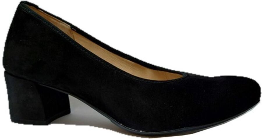 Hassi-A Hassia Pump 30 4902 Wijdte H Zwart Suède Verwisselbaar Voetbed 5½ 38½