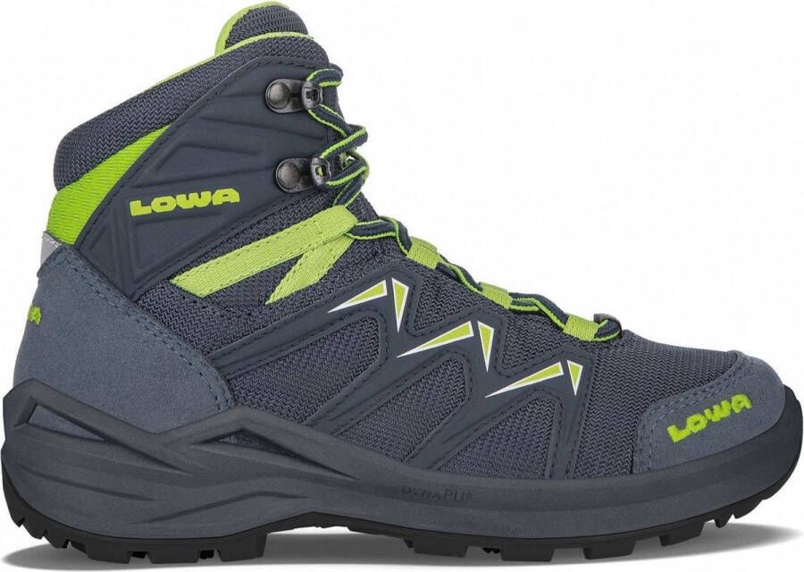 Lowa Hatland Innox Pro GTX Mid Junior Steelblue lime Schoenen Wandelschoenen Halfhoge schoenen