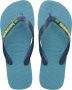 Havaianas Brasil Logo Blauw Rubber Teenslippers Unisex - Thumbnail 2