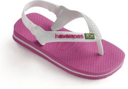 Havaianas Baby Brasil Logo II Meisjes Slippers Hollywood Rose - Foto 3