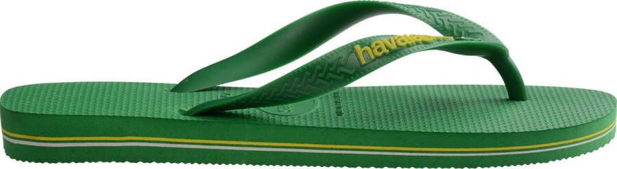 Havaianas Brasil Logo Heren Slippers en Sandalen Geel Maat: 43-44 Leer Foot Locker