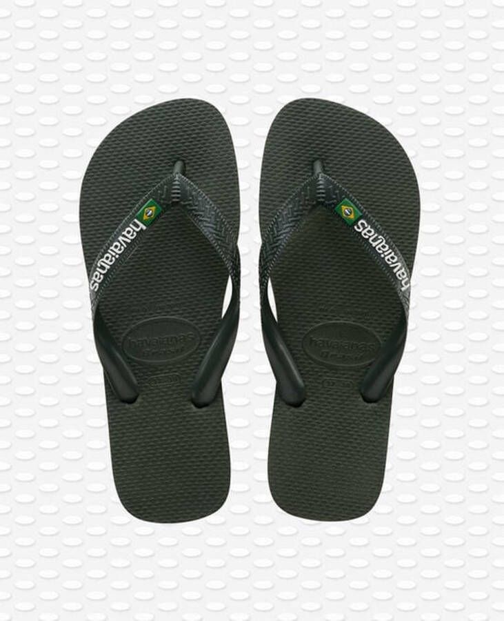 Havaianas Brasil Logo Green Olive