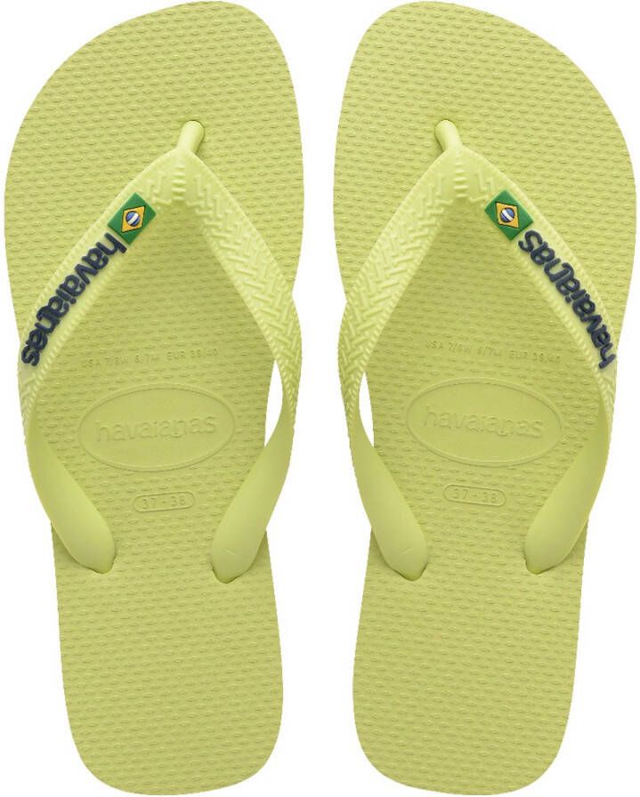 Havaianas Brasil logo Slippers Groen