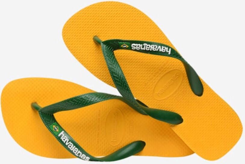 Havaianas Brasil Logo teenslippers geel groen Jongens Meisjes Rubber 33 34 - Foto 5
