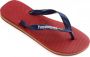 Havaianas Brasil Logo Slippers Unisex donker blauw rood - Thumbnail 2