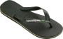 HAVAIANAS Teenslippers Heren Brasil Logo Maat: 39 40 Materiaal: Rubber Kleur: Groen - Thumbnail 3