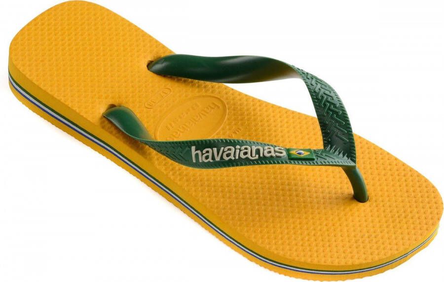 Havaianas Brasil Logo Unisex Slippers Banana Yellow