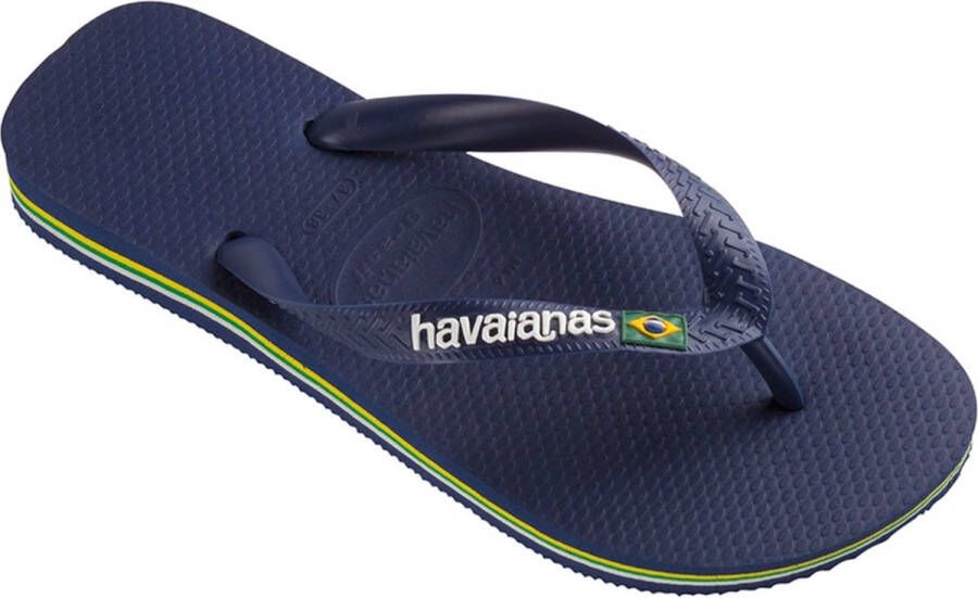 Havaianas Brasil Logo Unisex Slippers Navy Blue