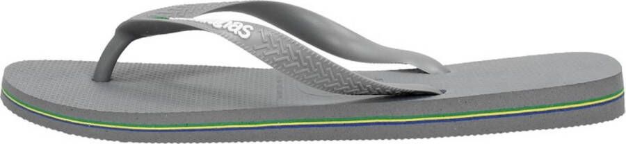 Havaianas Brasil Logo Unisex Slippers Steel Grey Steel Grey