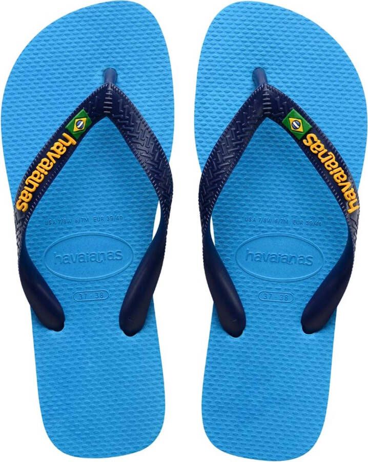Havaianas Brasil Logo Unisex Slippers Turquoise