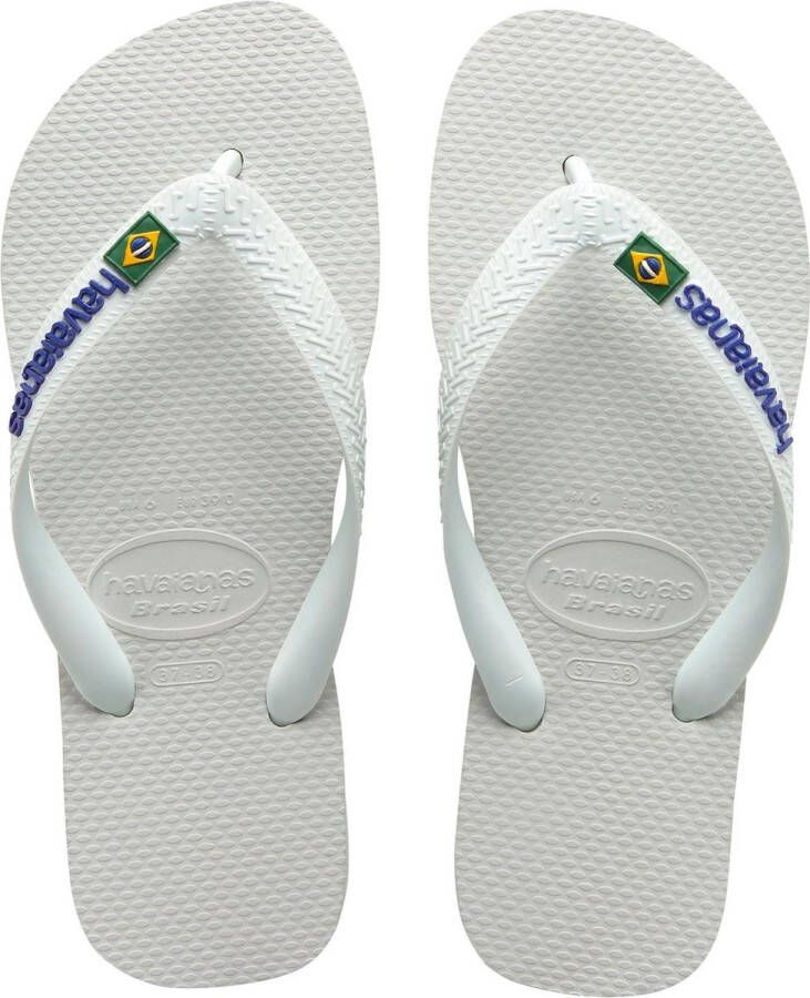 Havaianas Brazil Logo Flip Flops White- White