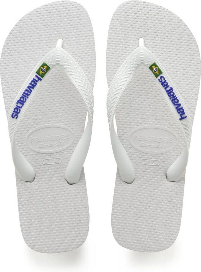 Havaianas Brazil Logo Flip Flops White- White